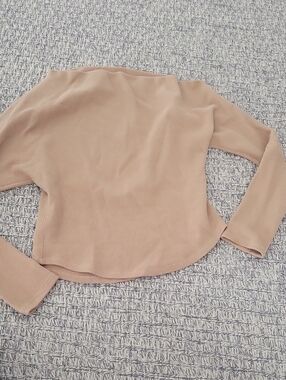 We The Free Soft Beige Scoop Crew Top
